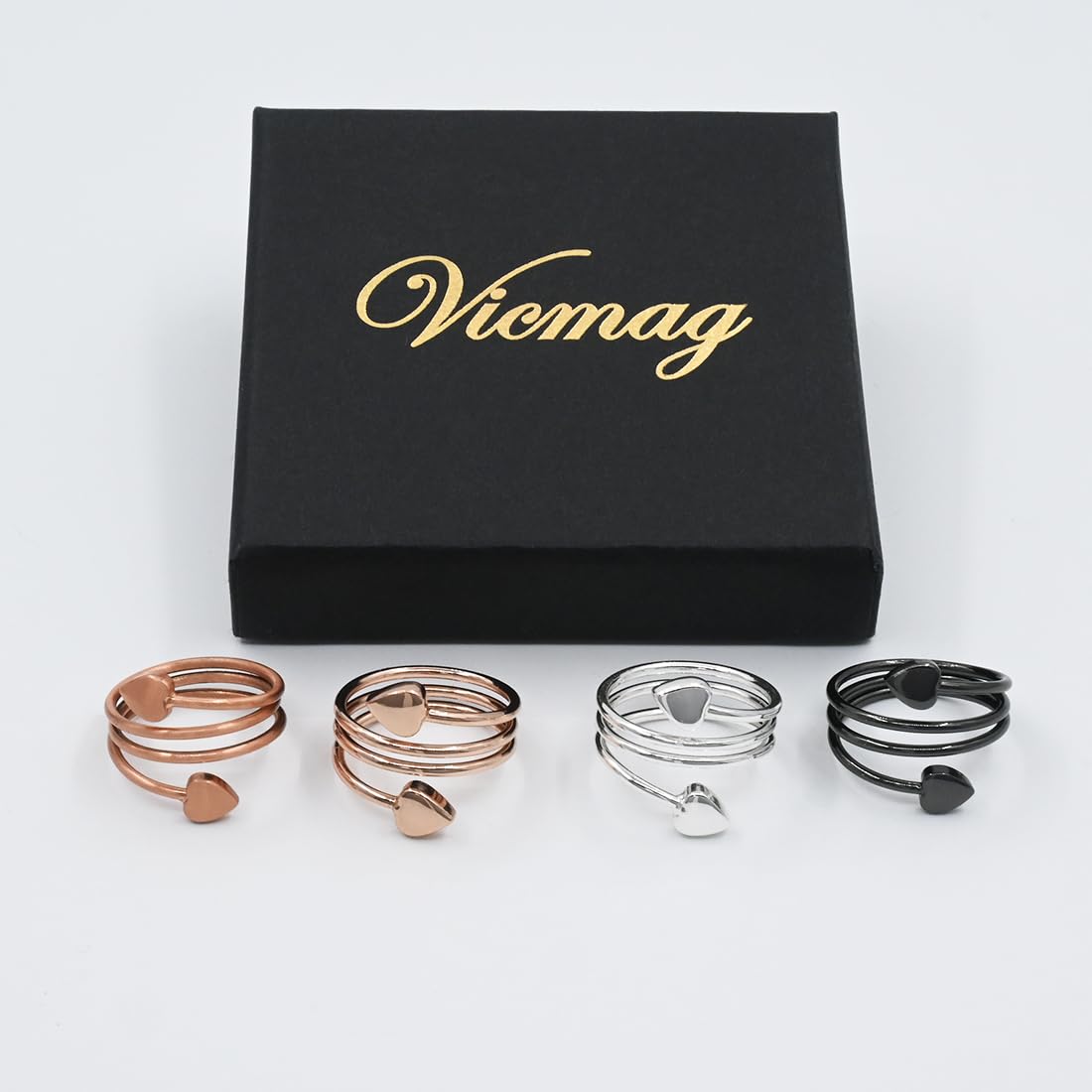 Lightweight copper ring worn comfortably all day.