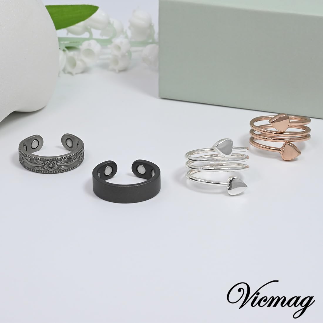 Vicmag ring worn on a finger showing everyday comfort.