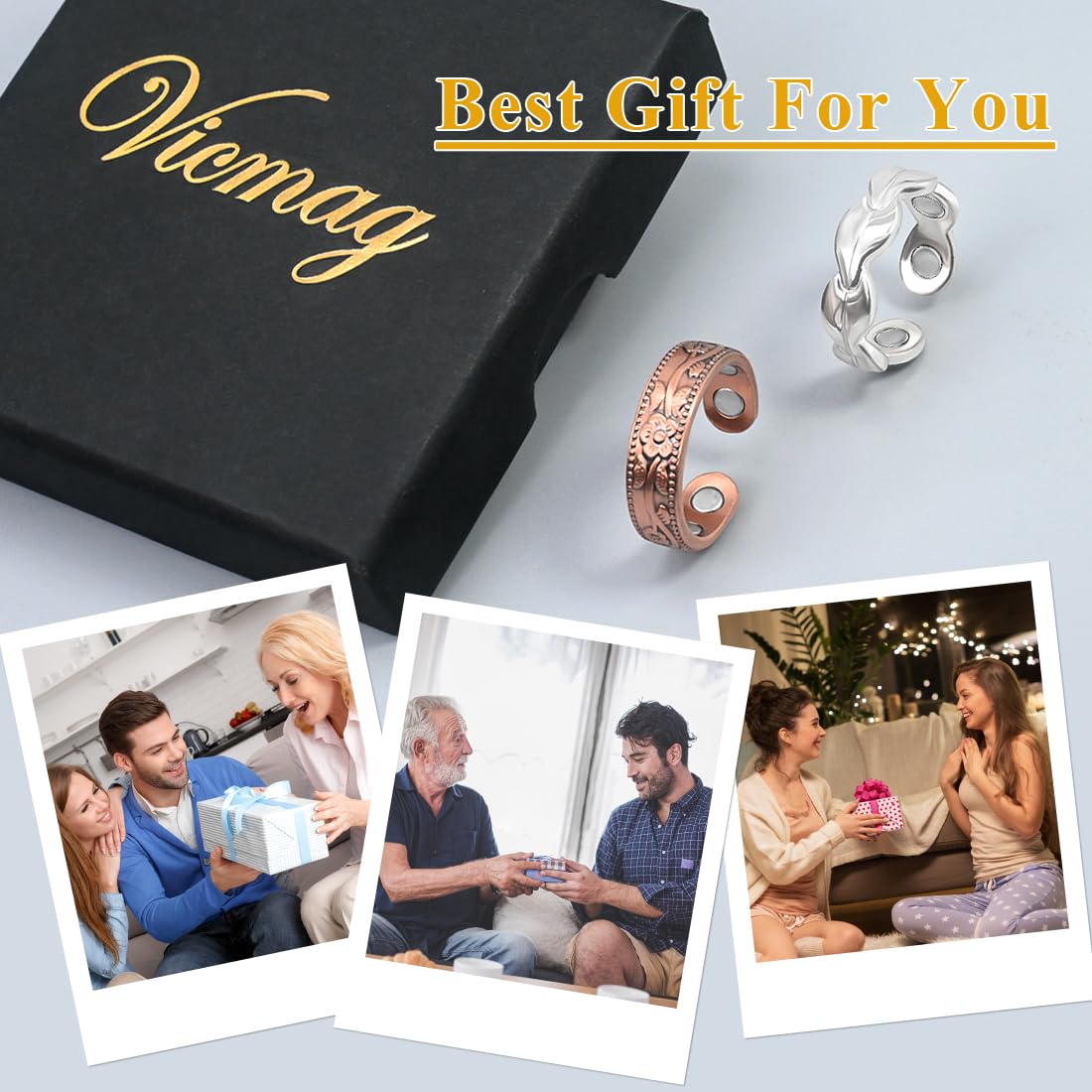 Vicmag magnetic ring designed for all-day comfort and wearability.