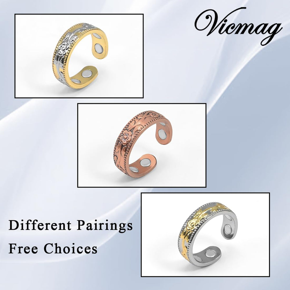 Daily-use comfort shot of Vicmag copper ring in casual setting.