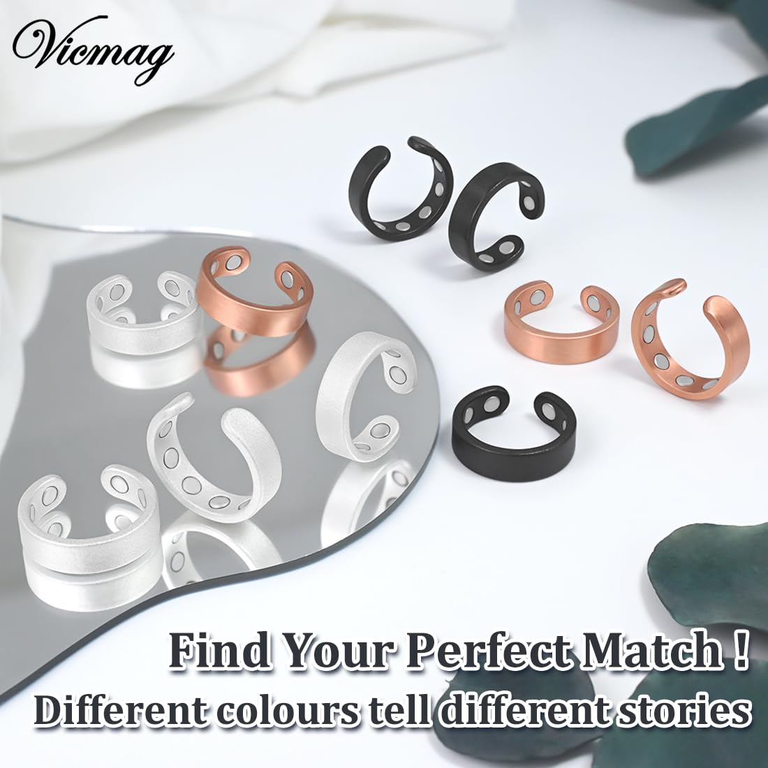 Vicmag daily wear copper ring, durable and warm-toned.