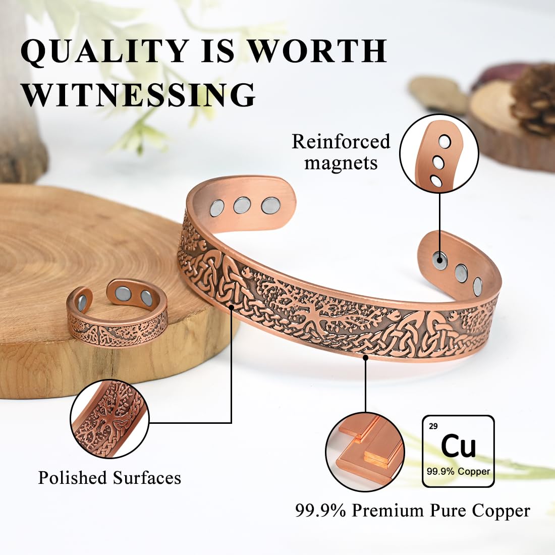 Vicmag hypoallergenic lead and nickel free construction for sensitive skin
