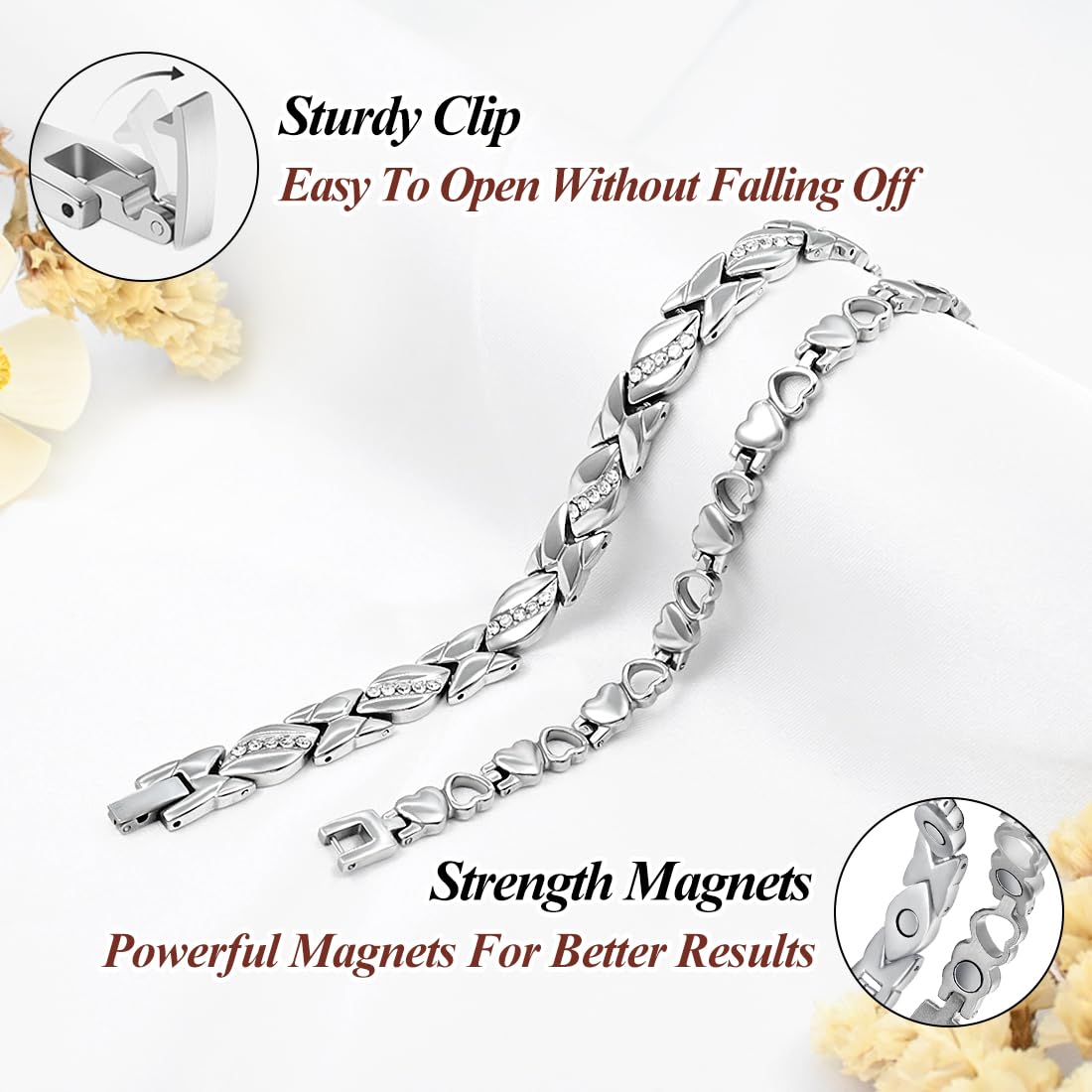 Vicmag lightweight titanium steel bracelet comfortable for everyday use