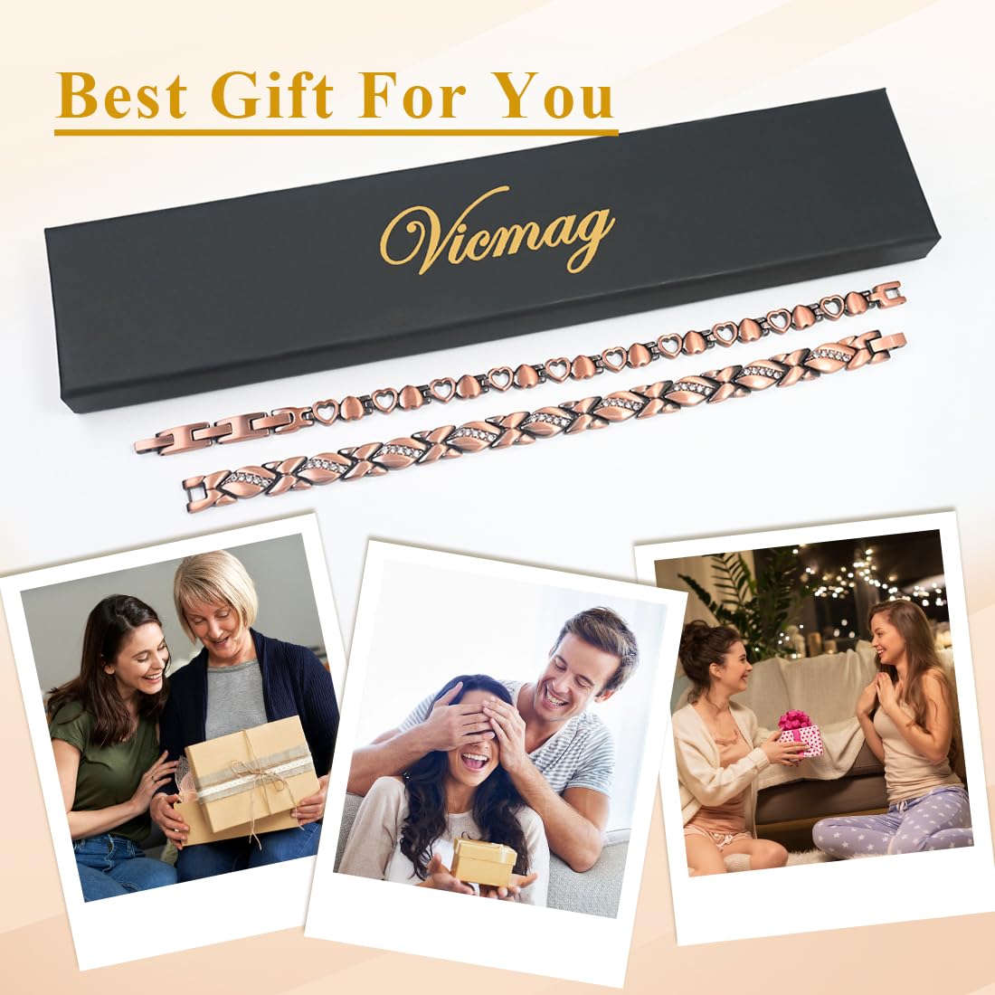 Discreet magnets integrated into a stylish design.