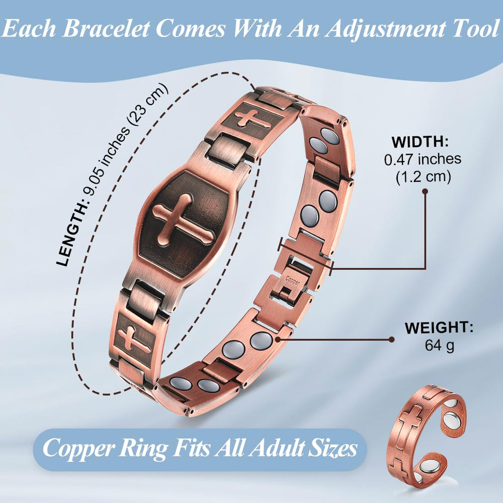 Vicmag masculine gift packaging box presenting a copper bracelet.