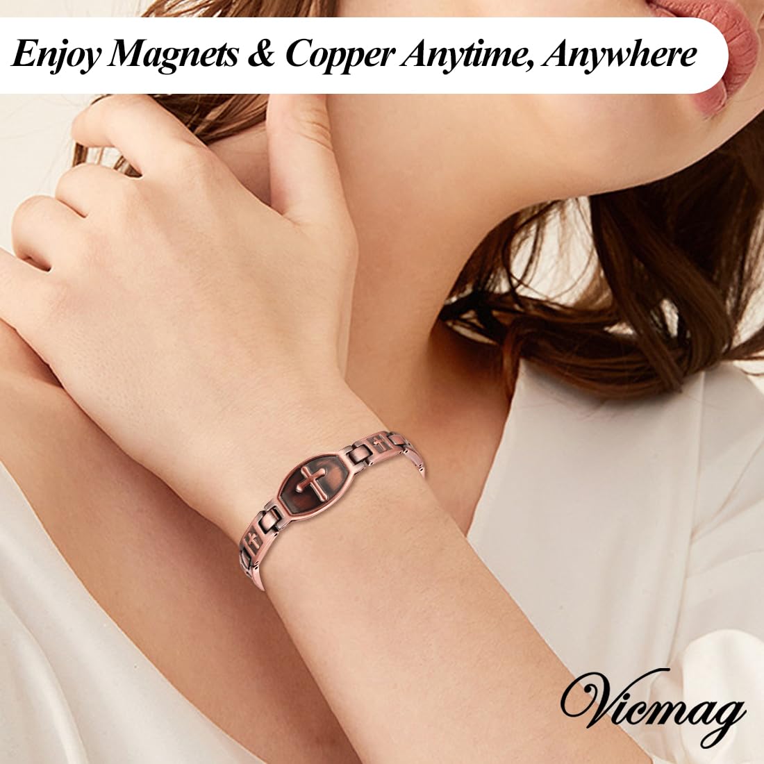 Vicmag oxidation-resistant coating keeps copper look fresh with daily wear.
