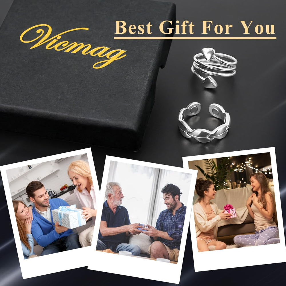 Vicmag ring worn in daily activities, versatile from casual to formal.