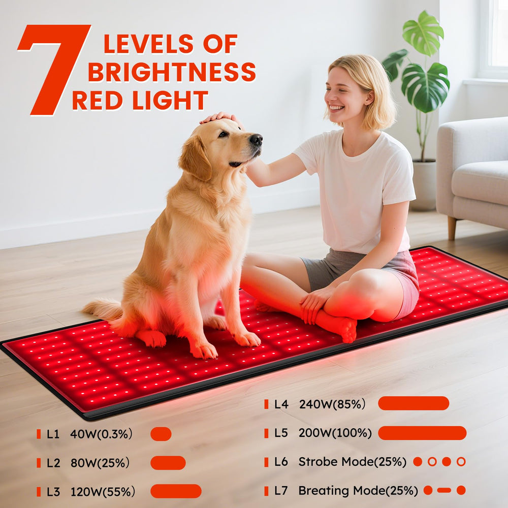 Viconor red light therapy mat frame demonstrates sturdy 440-lb weight capacity.