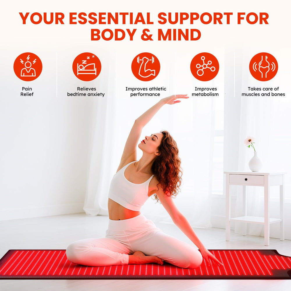 Viconor large therapy mat supports back, neck, and knee relief at home.
