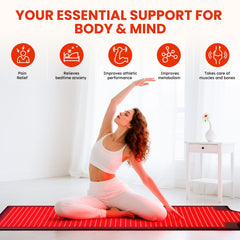Viconor large therapy mat supports back, neck, and knee relief at home.