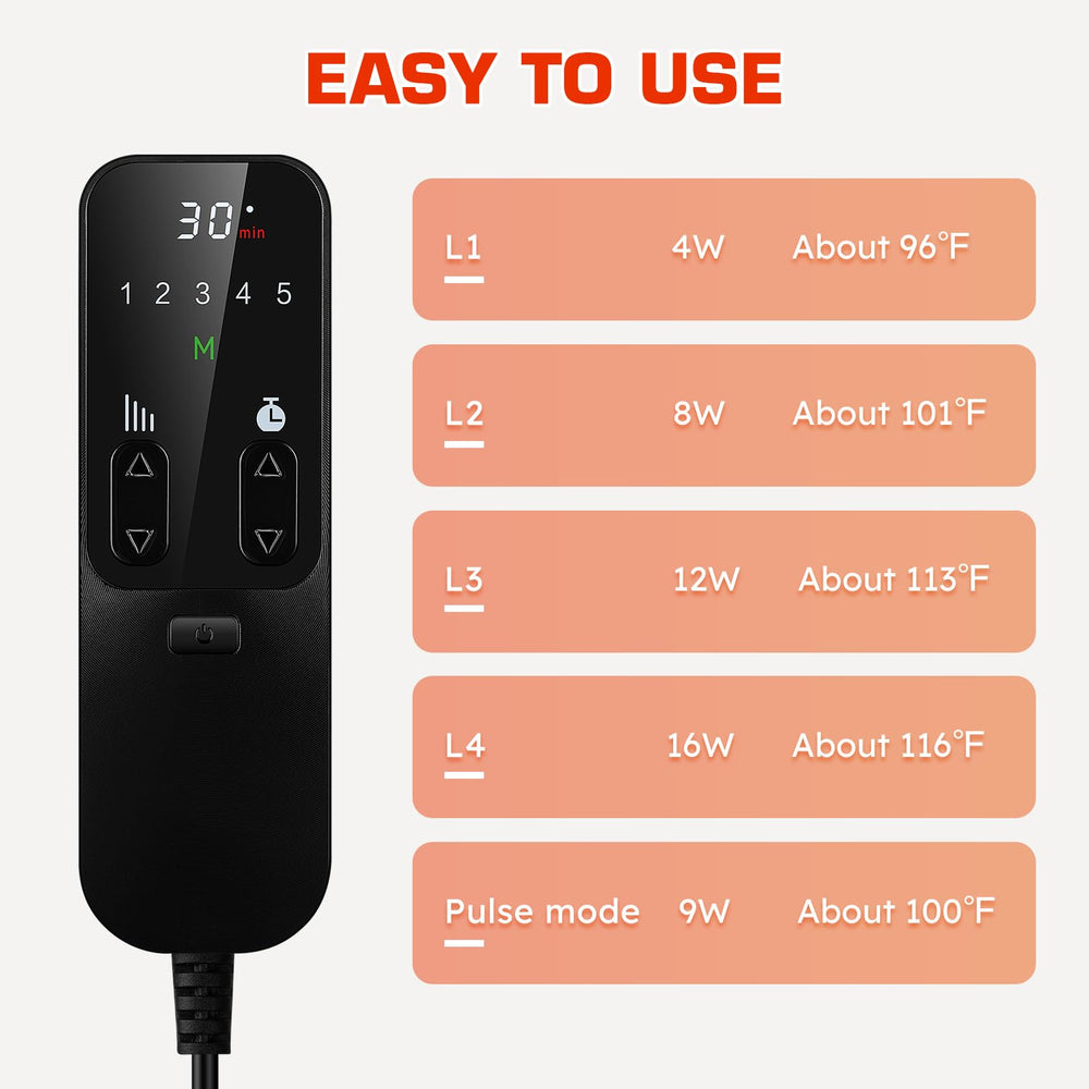 Viconor red light belt offers four plus one modes for customizable use.