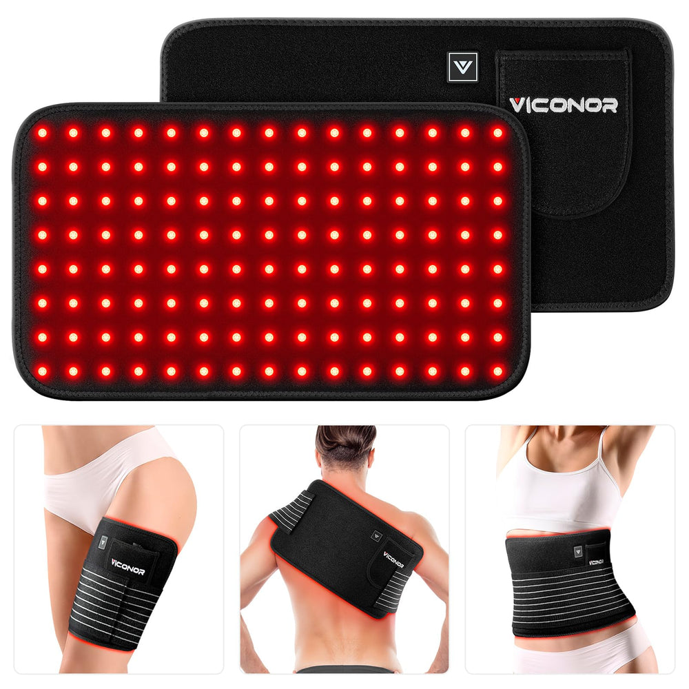 Viconor Red Light Belt front view showing wearable comfort for on-the-go use