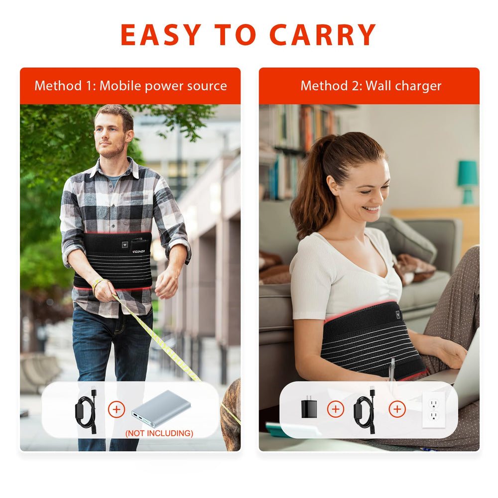 Viconor Red Light Belt wearable design emphasizing comfort during routines