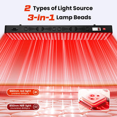 Viconor red light therapy device at 1500W power for strong irradiance.