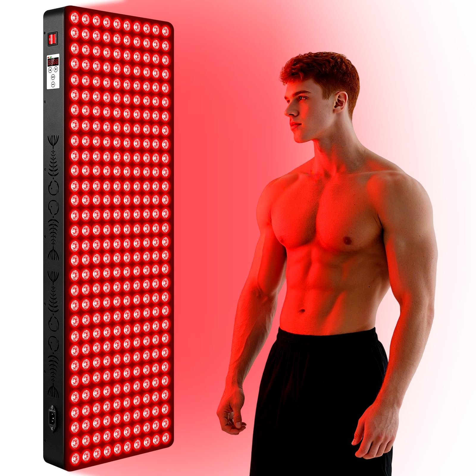 Viconor red light panel dual-chip 660nm-850nm for targeted tissue support and skin health.