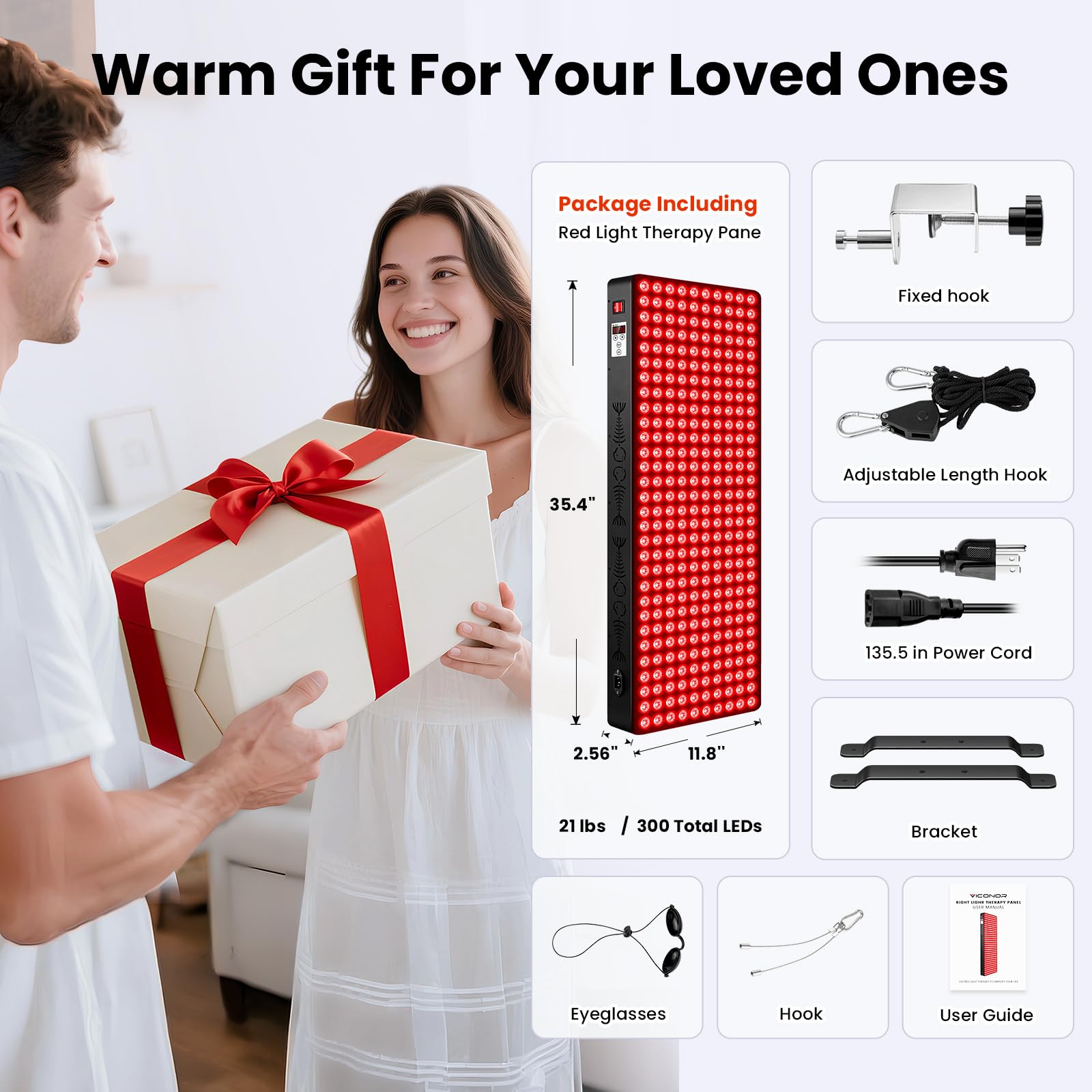Viconor infrared light therapy device is gift-ready for loved ones.
