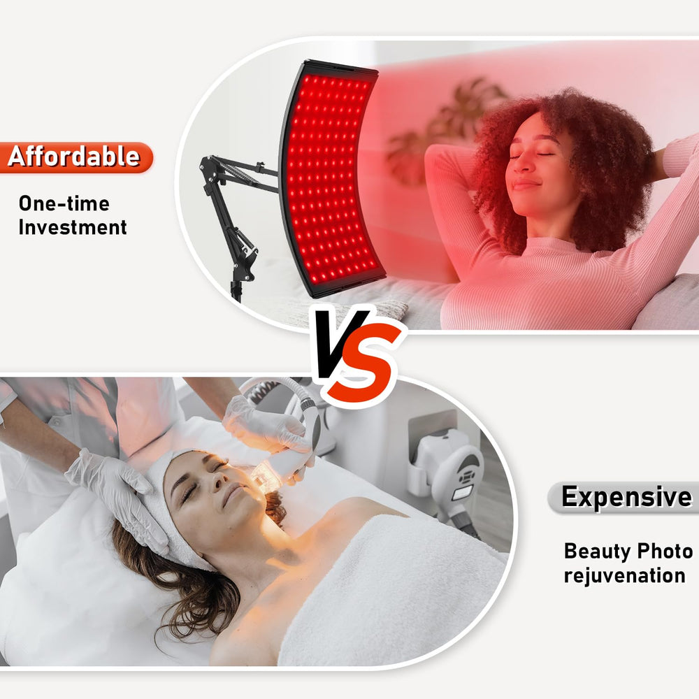 Viconor 180-degree adjustable stand allows flexible targeting of body areas.