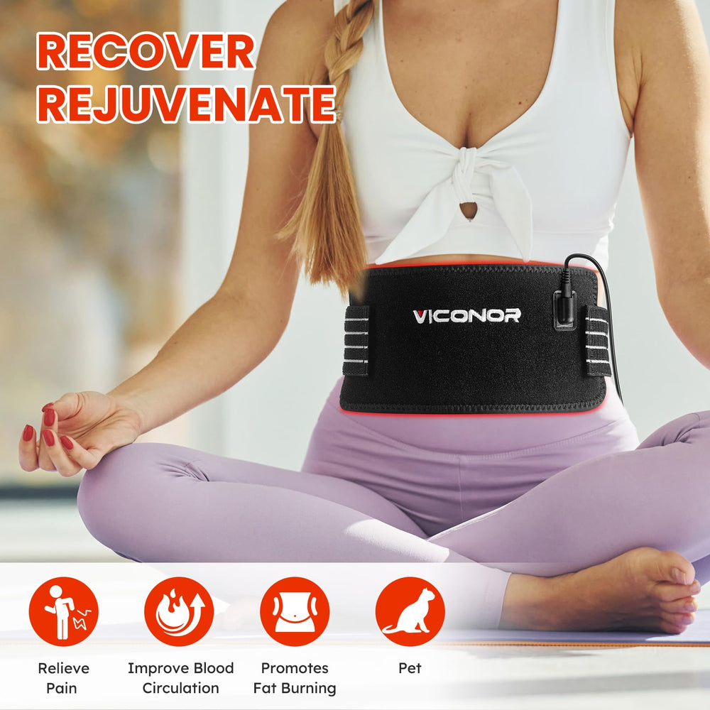 Viconor belt side view highlighting slim, wearable form for versatile sessions