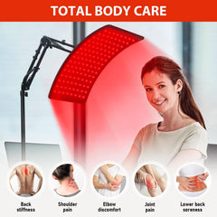 Viconor red light therapy lamp on stand with adjustable height
