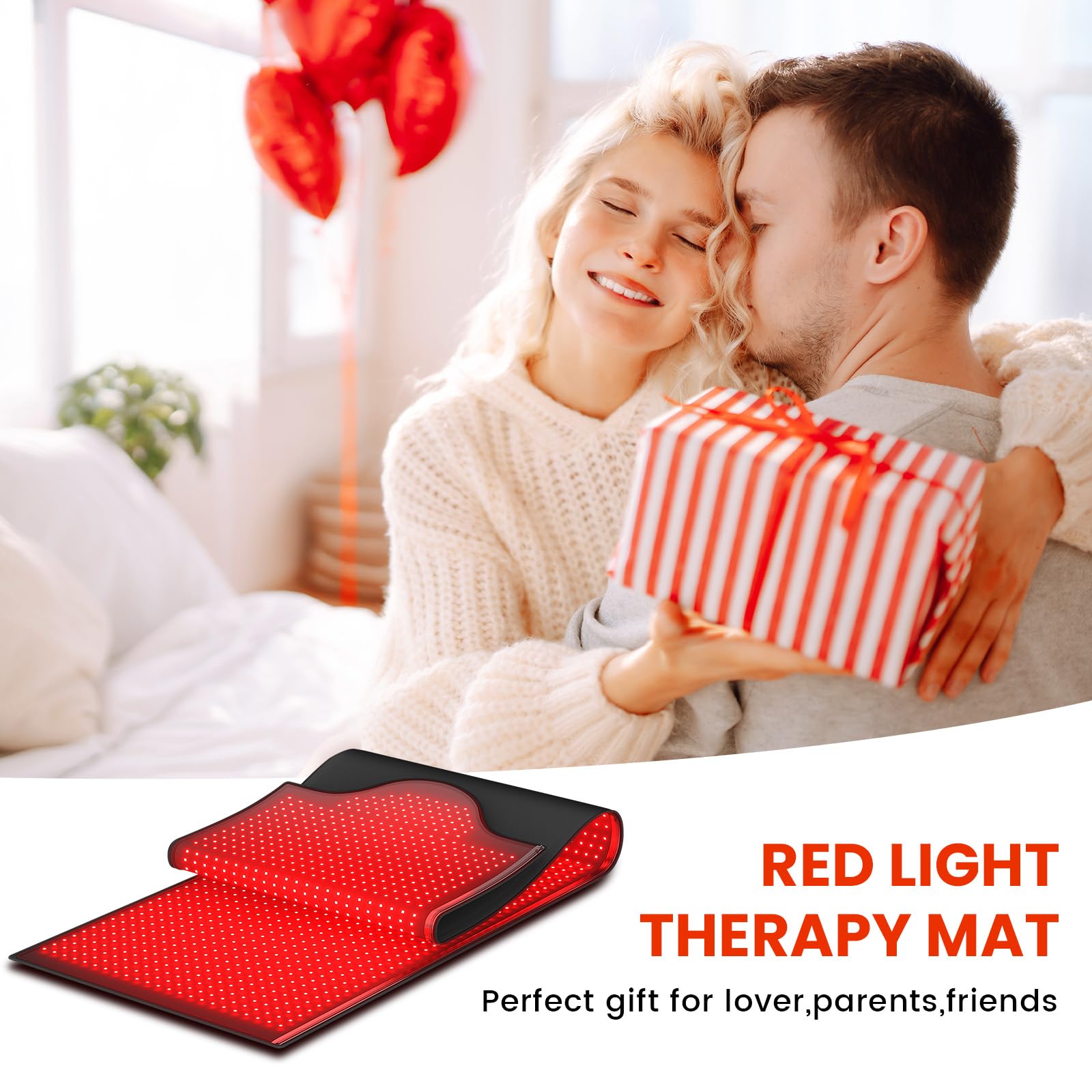Viconor red light therapy mat ambience lit room setting supports relaxation sessions