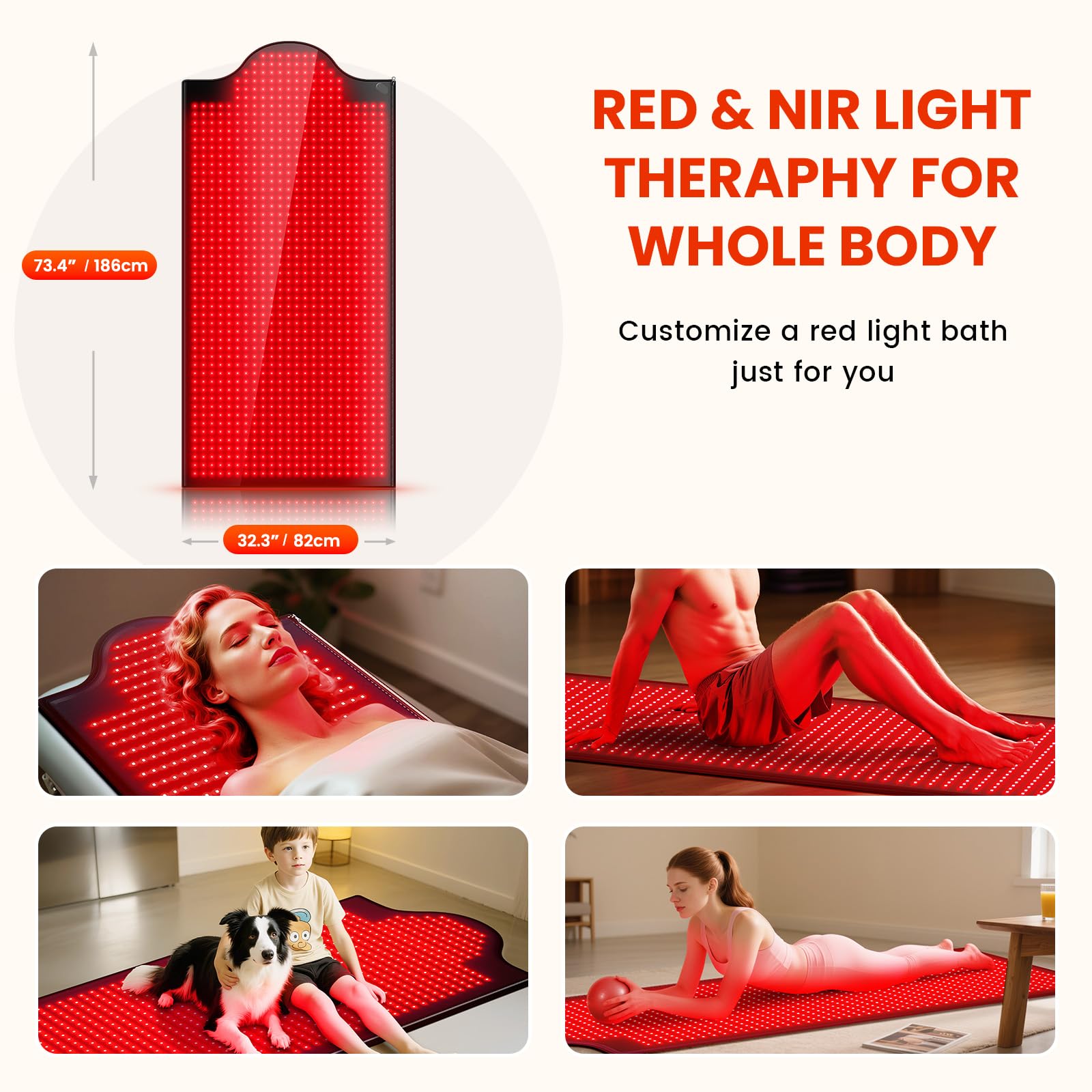 Viconor red light therapy mat travel-ready roll for portability