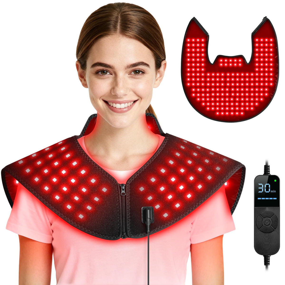 Viconor red light therapy neck-shoulder panel for deep muscle relief.