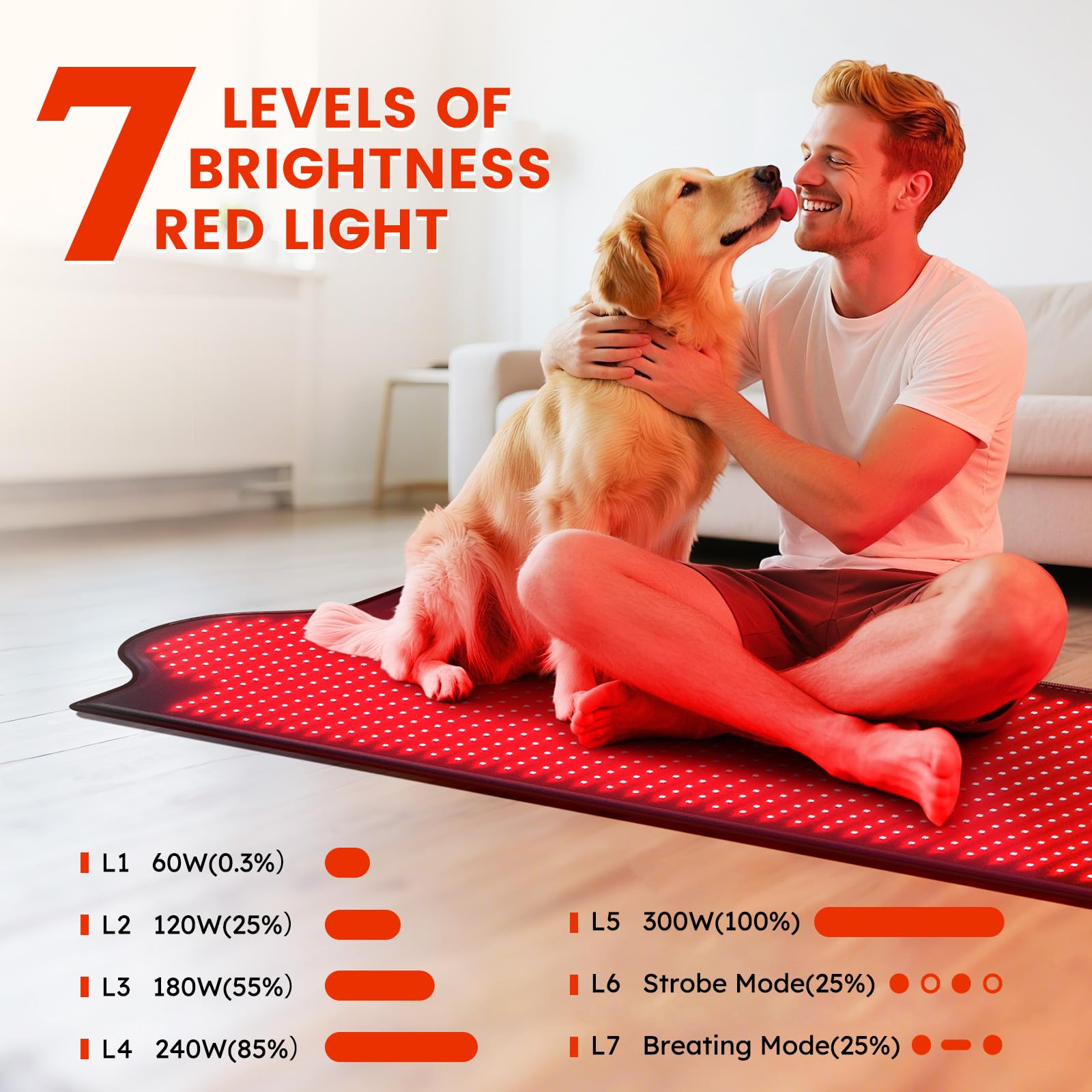 Viconor remote control with seven brightness levels and timer options.
