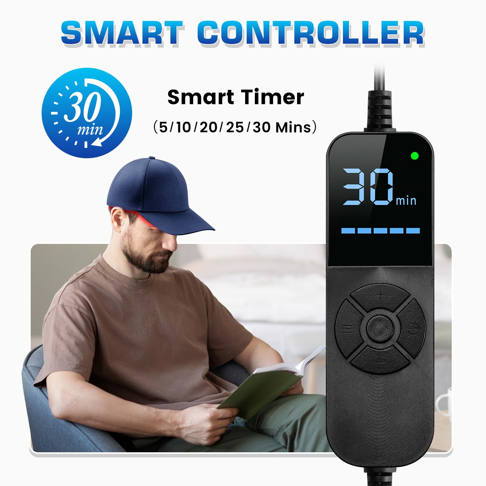 Viconor wearable laser cap design for comfortable, hands-free use.