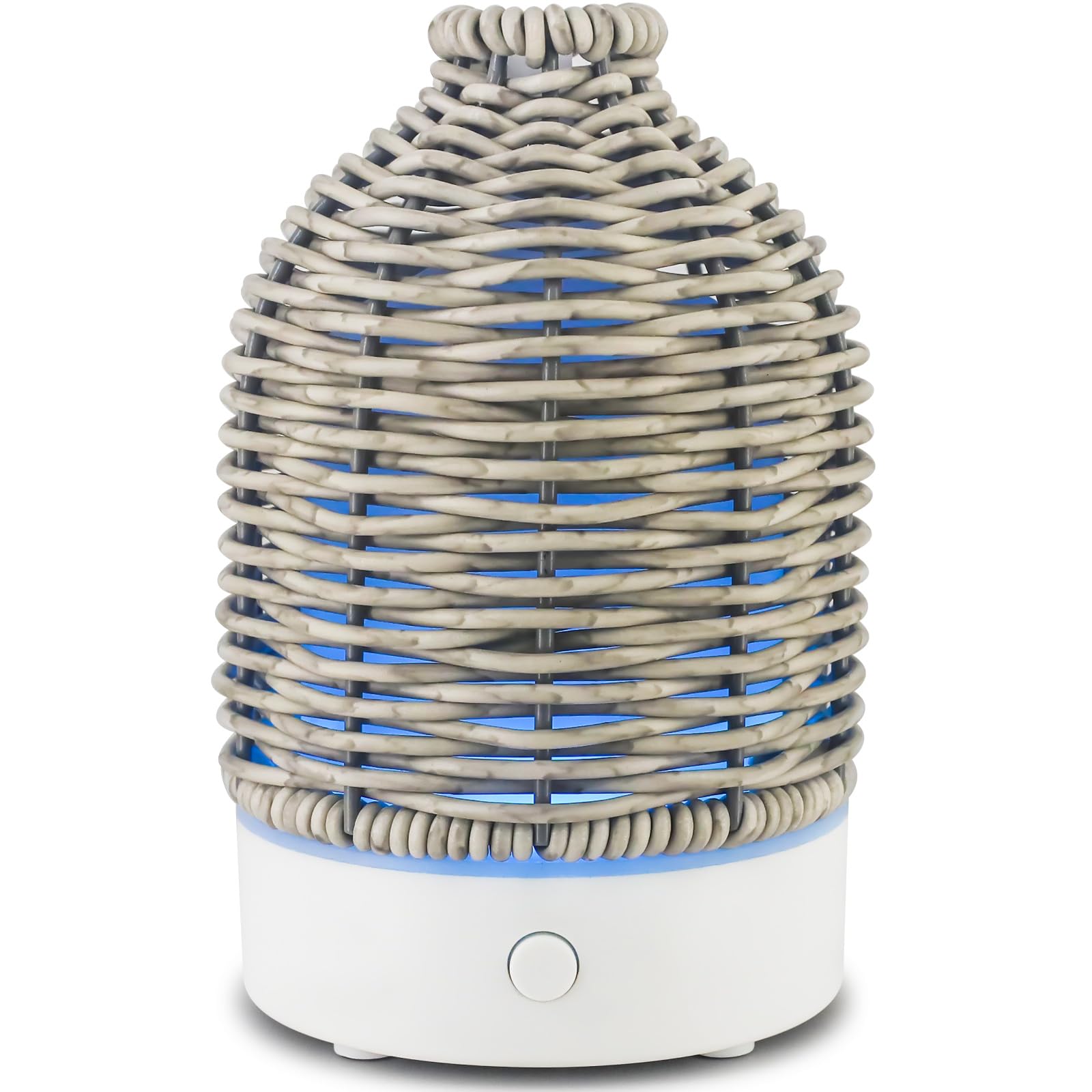 Victoria Aroma essential oil diffuser with gray rattan finish and 100ml capacity