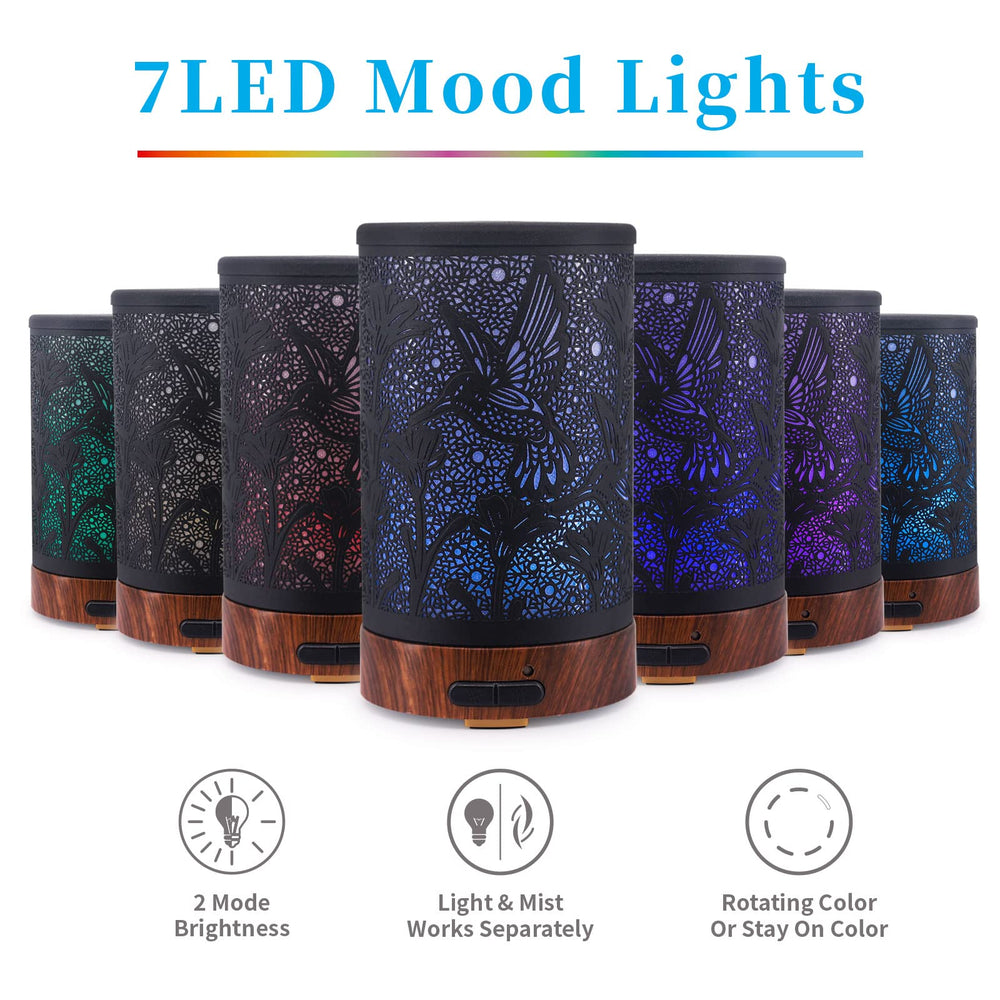 VICTORIA AROMA Hummingbird diffuser with 150ml capacity supports continuous fragrance.