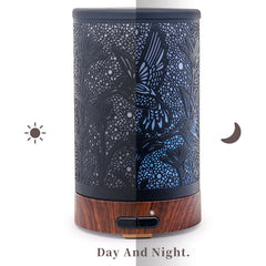 VICTORIA AROMA Hummingbird diffuser with seven LED lights for ambient mood lighting.
