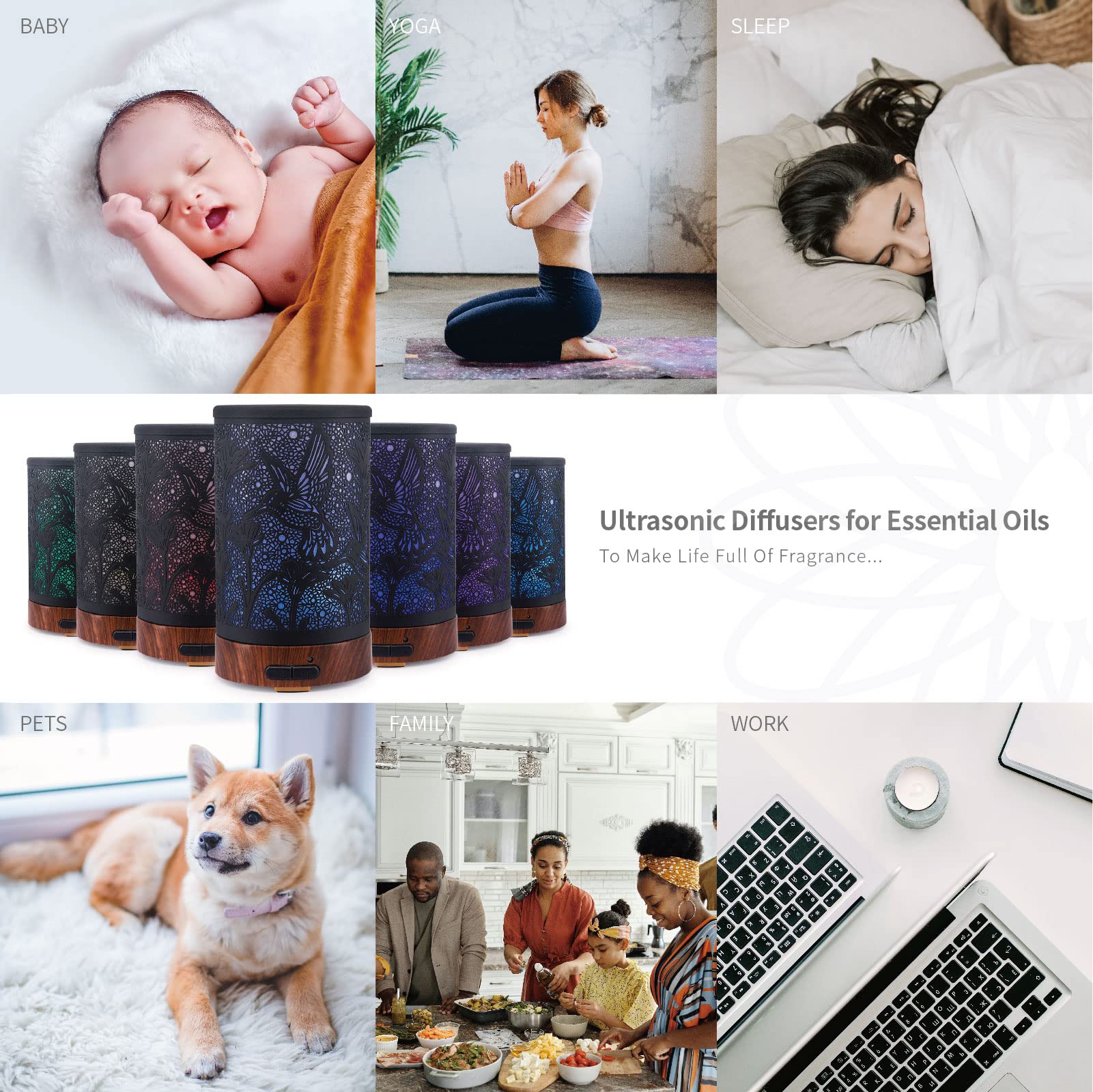 VICTORIA AROMA Hummingbird diffuser features auto shut-off for safe overnight use.