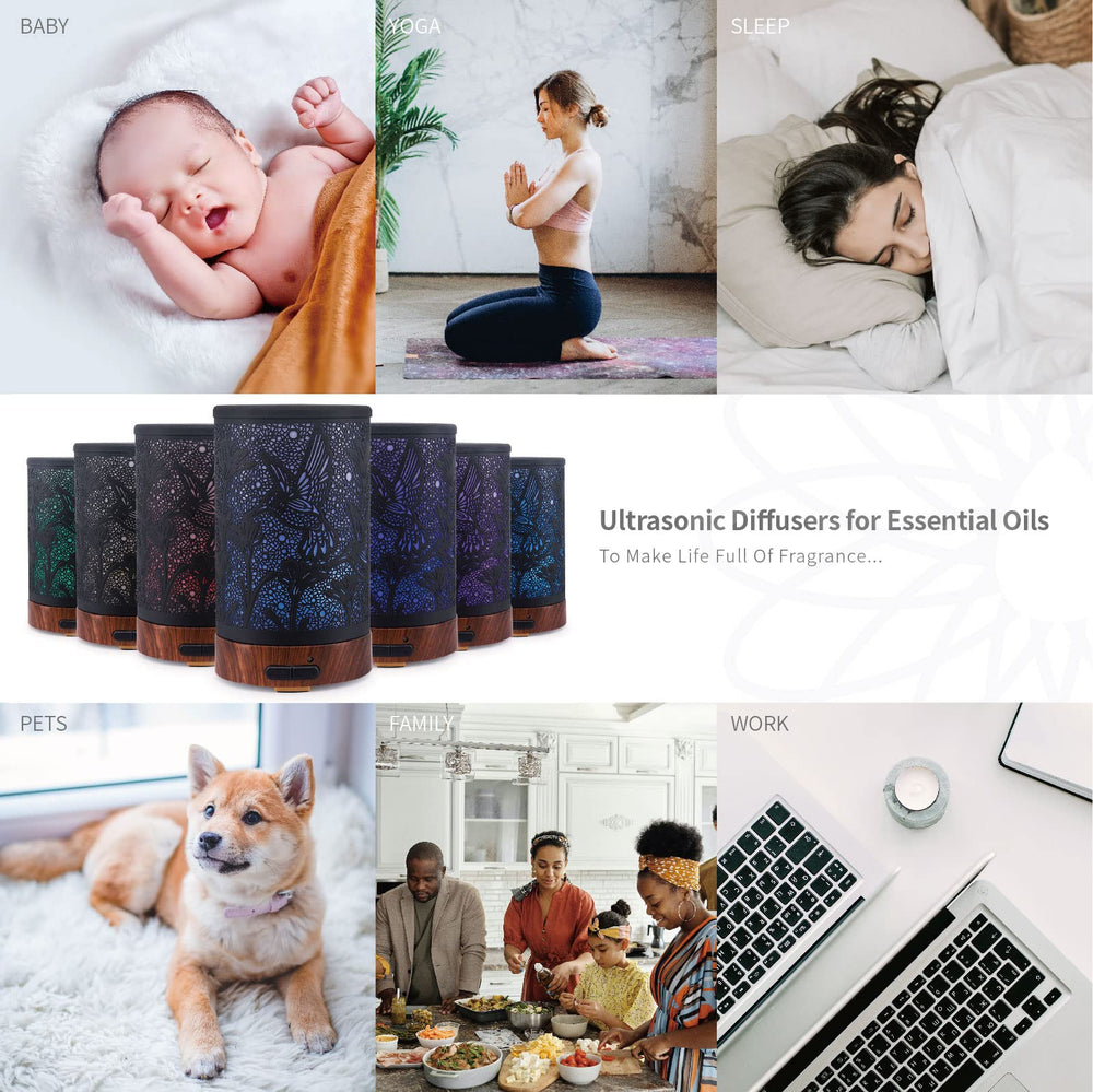 VICTORIA AROMA Hummingbird diffuser features auto shut-off for safe overnight use.