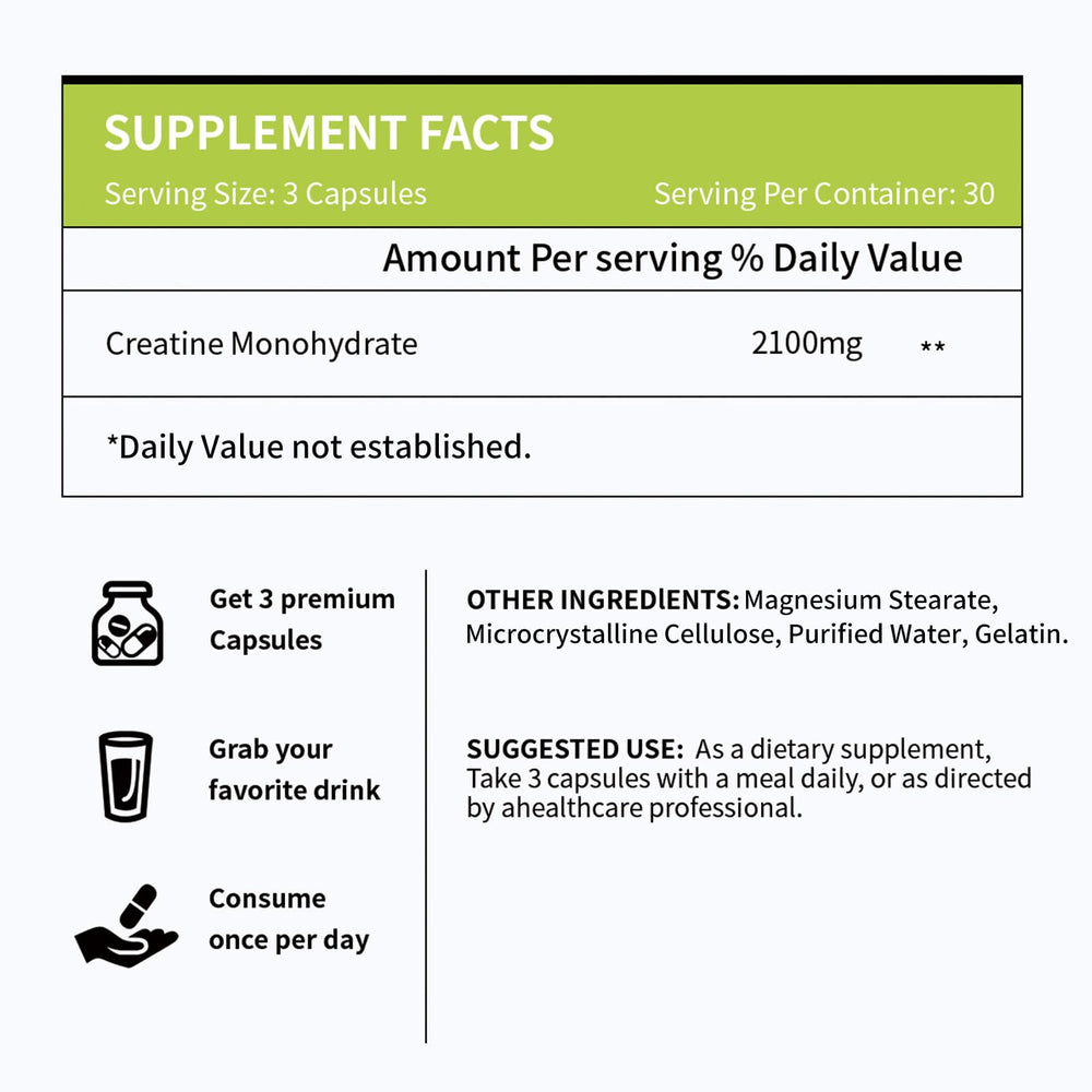 Vicwell Creatine Monohydrate capsules emphasize keto friendly and sugar free attributes