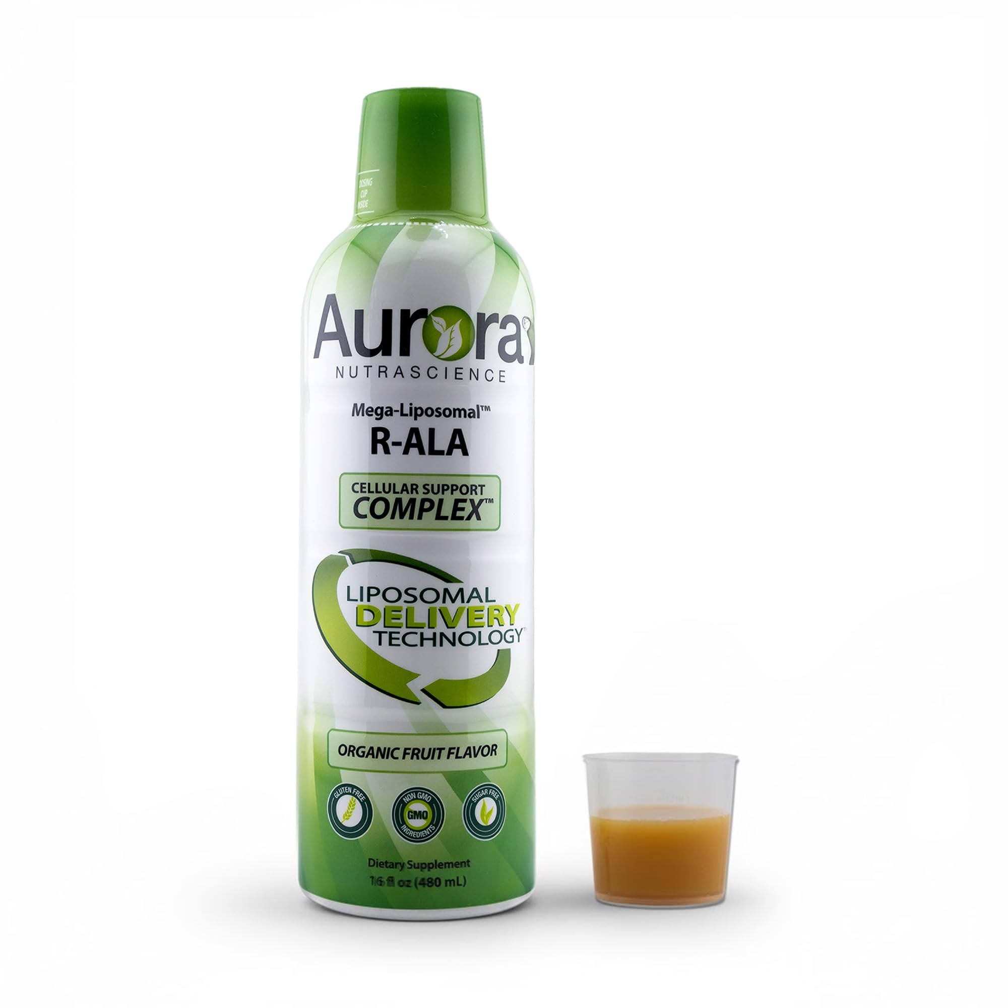 Vida Lifescience Aurora bottle front for daily wellness support.