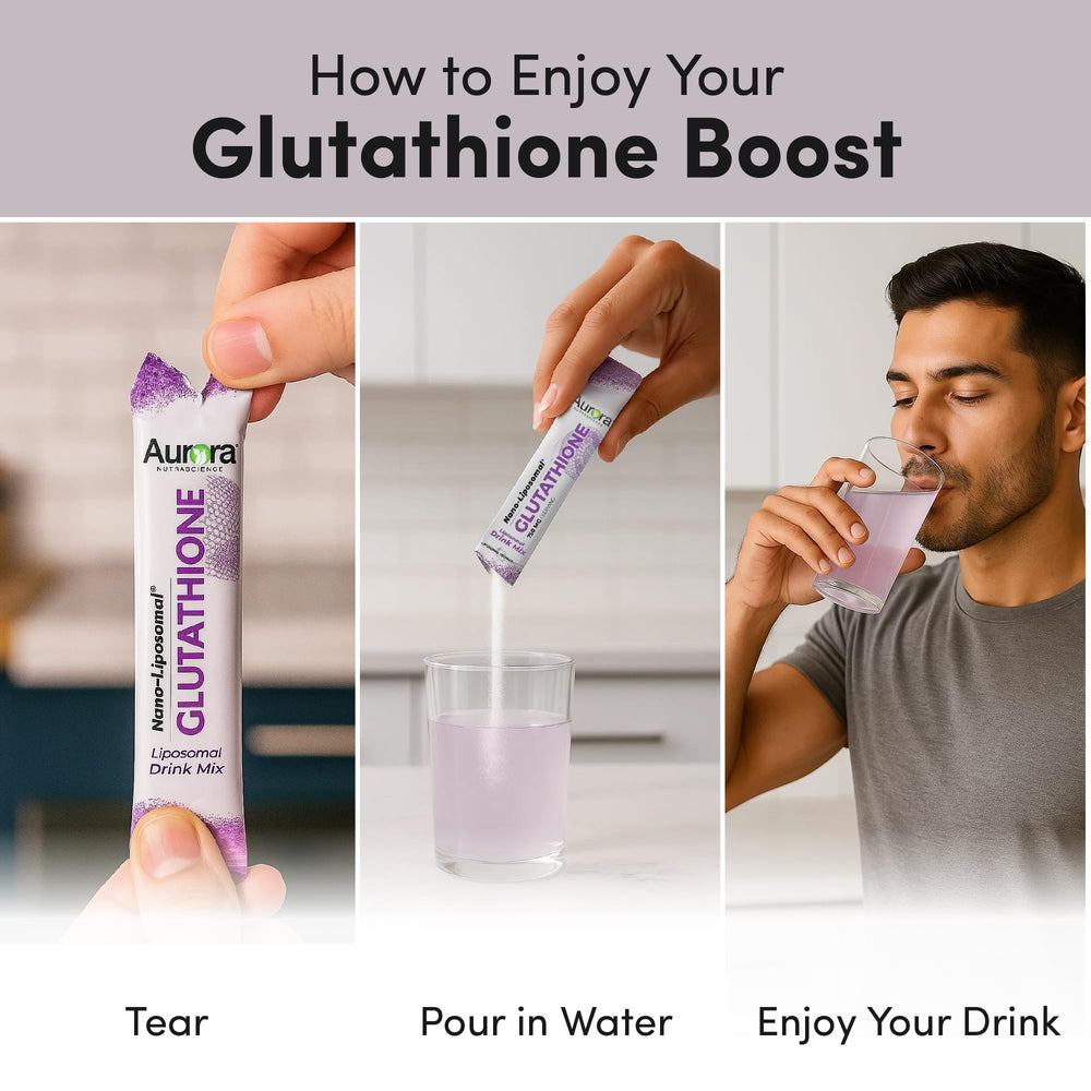 Vida Lifescience Aurora drink mix poured into a tall glass.