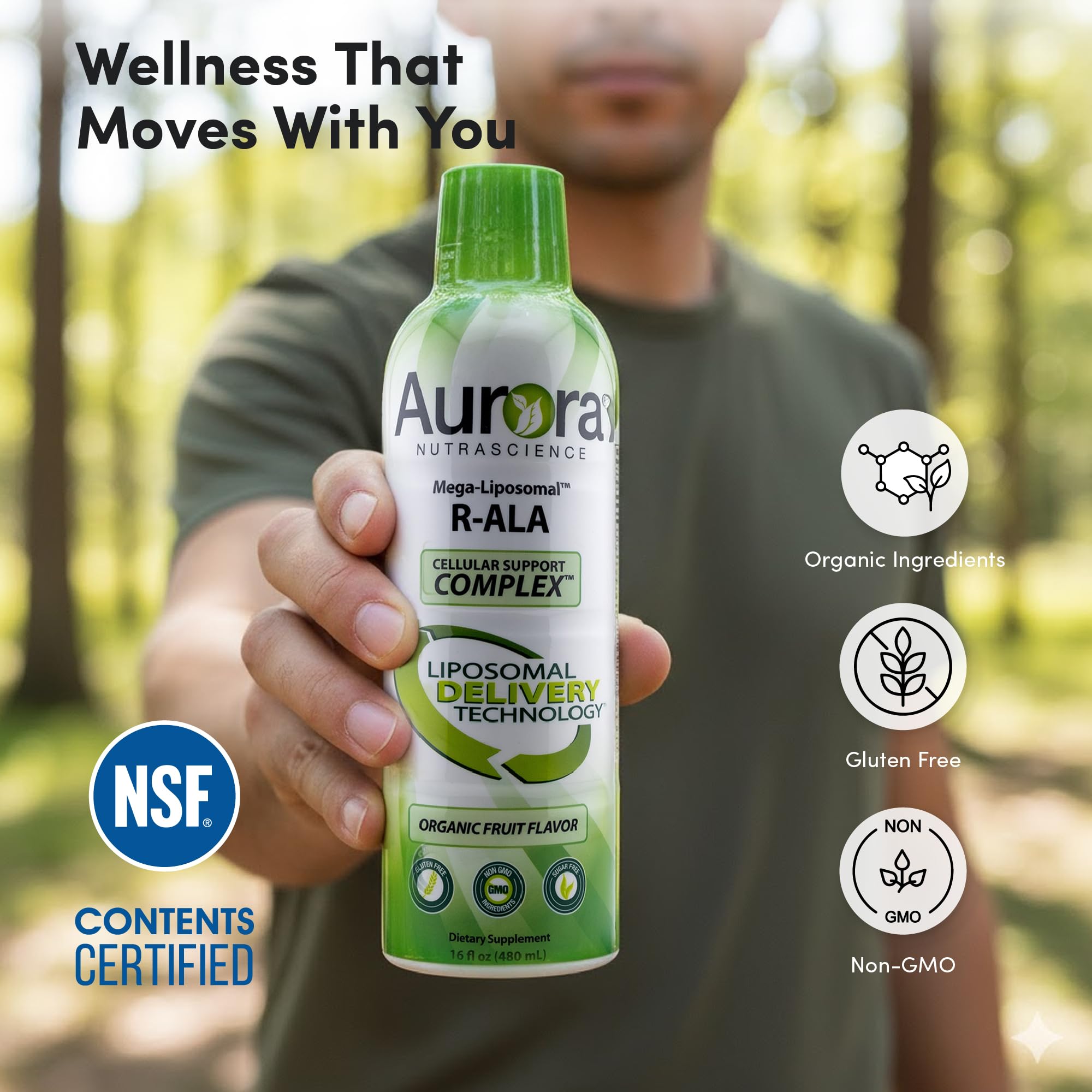 Vida Lifescience Aurora ready-to-mix use with smoothie for a gentle energy lift.