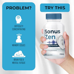 VIDAPLEXTRA Sonus Zen packaging shows bottle and label detail.