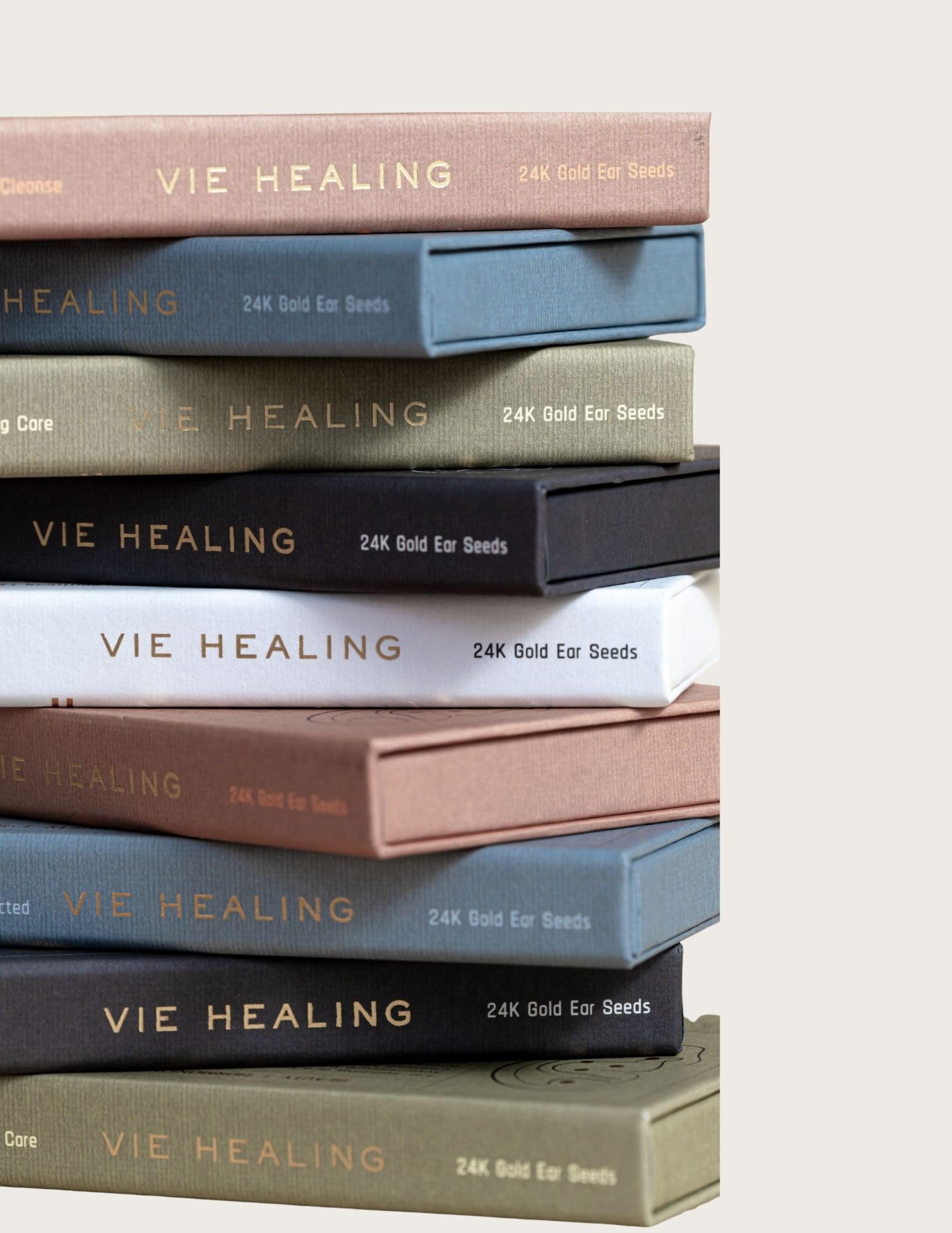 Vie Healing 20 ear seeds included for long lasting use.