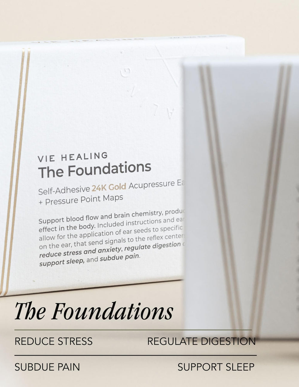 Vie Healing 24K Gold Ear Seeds therapeutic accessories offer non-invasive stress relief possibilities