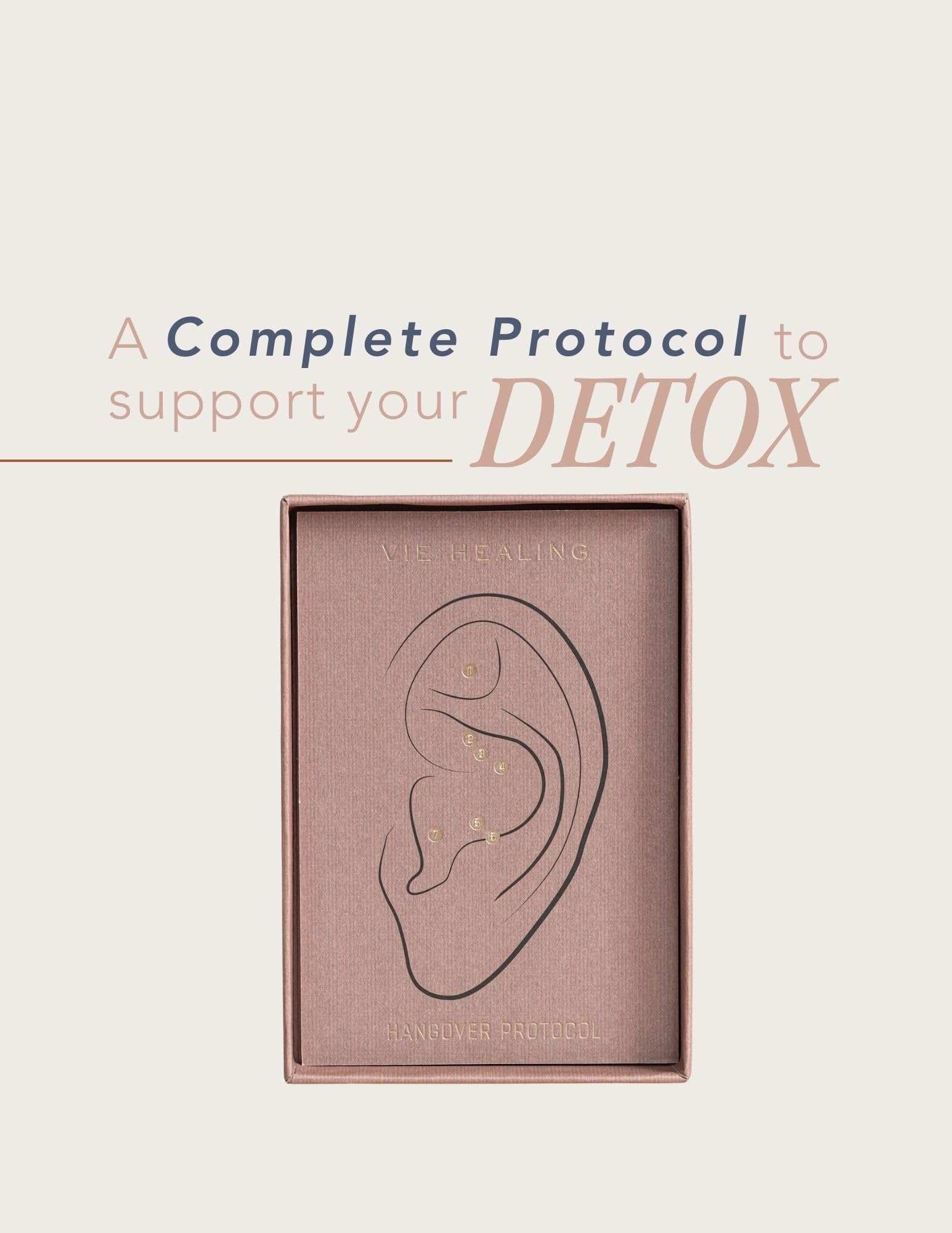 Vie Healing 24k gold ear seeds with waterproof adhesion for showers.