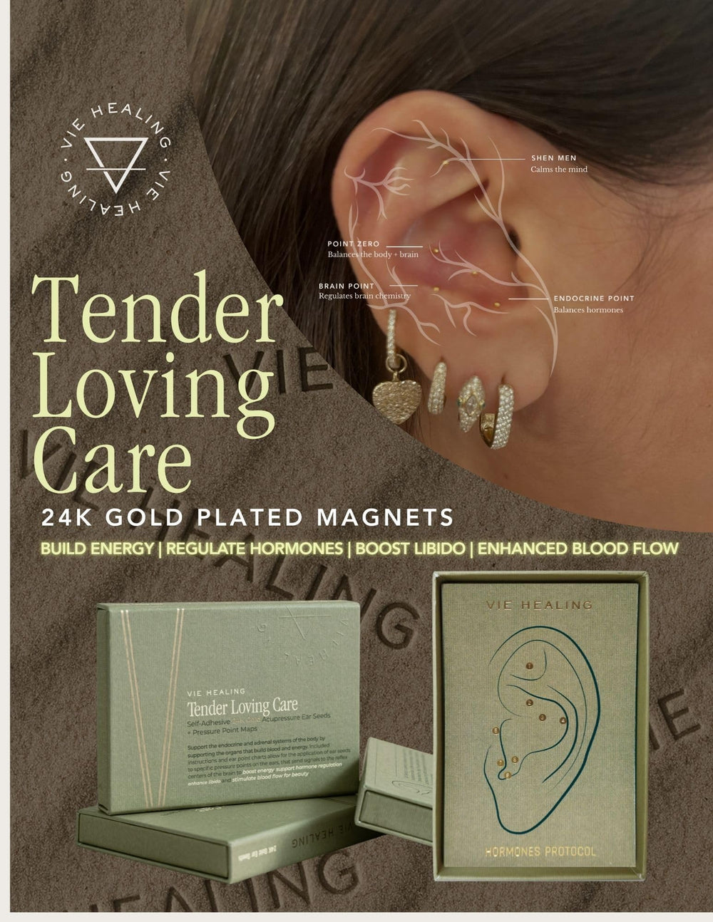 Vie Healing premium gold material detail underscores craftsmanship and lasting use