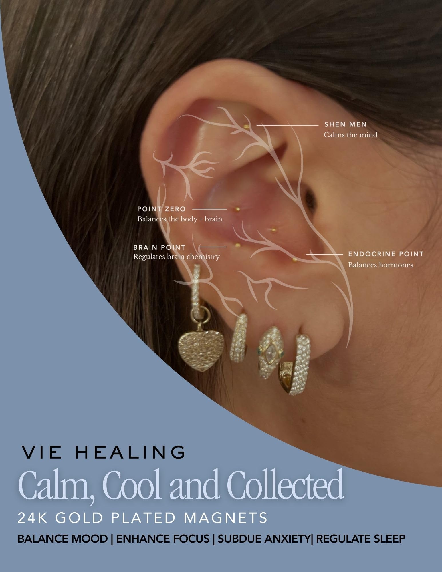 Vie Healing natural anxiety comfort through targeted ear stimulation.