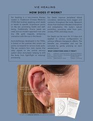 Vie Healing protocol maps guide helps locate ear points for use.