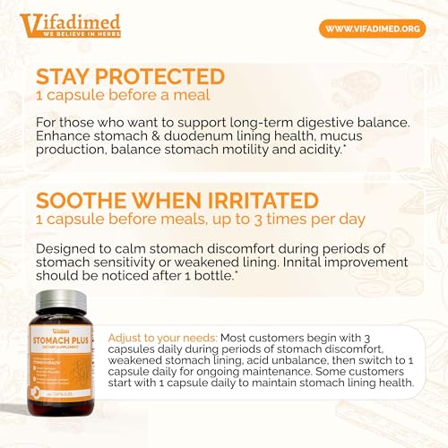 VIFADIMED Stomach Plus blister pack offering convenient dosing