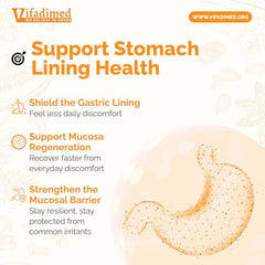 VIFADIMED Stomach Plus bottle back label with usage directions