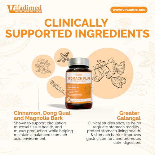 VIFADIMED Stomach Plus herbs like galangal and cinnamon shown together