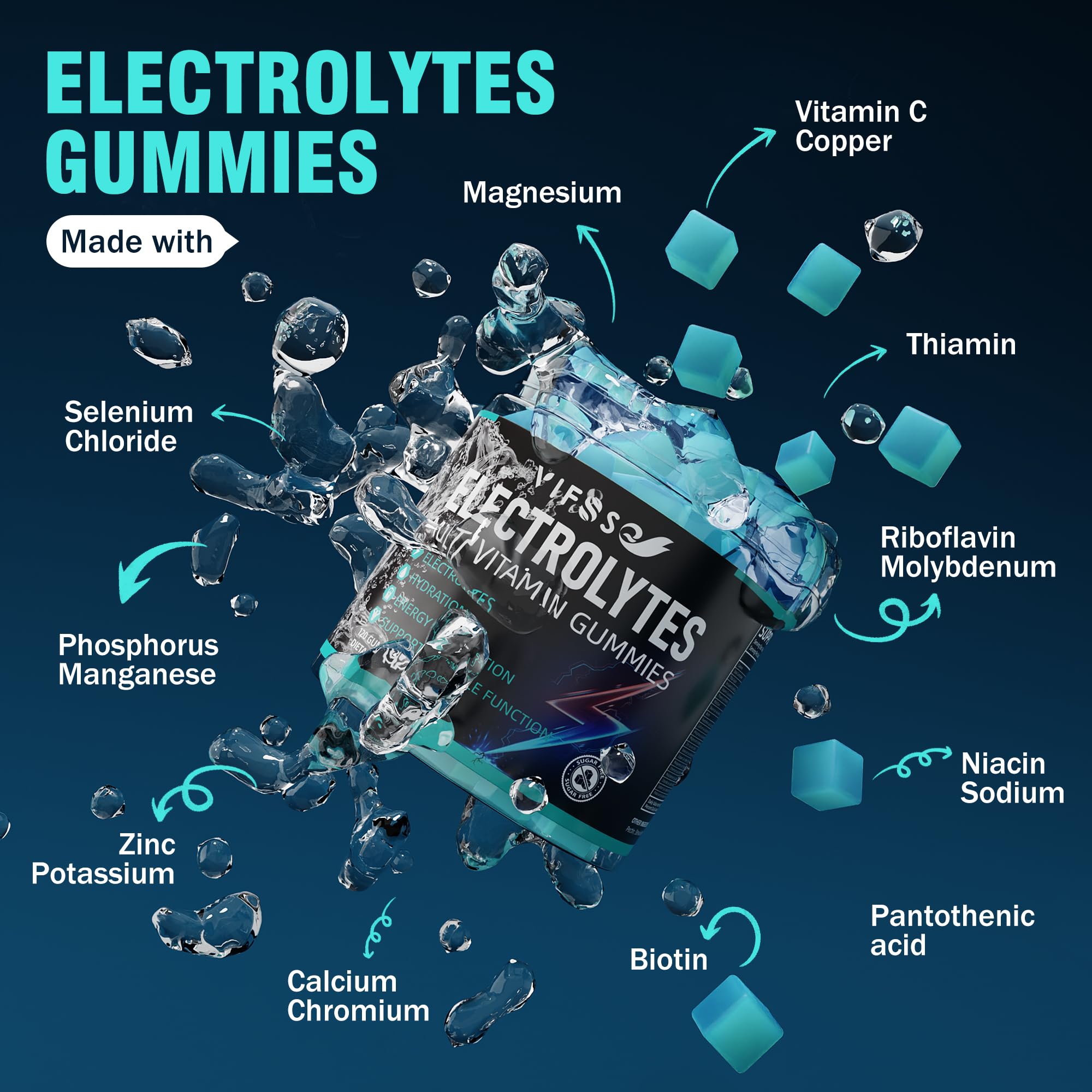 VIFSSG gummies blue raspberry open bag showing resealable convenience for workouts