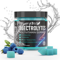 VIFSSG Electrolytes Gummies blue raspberry in package for on-the-go hydration