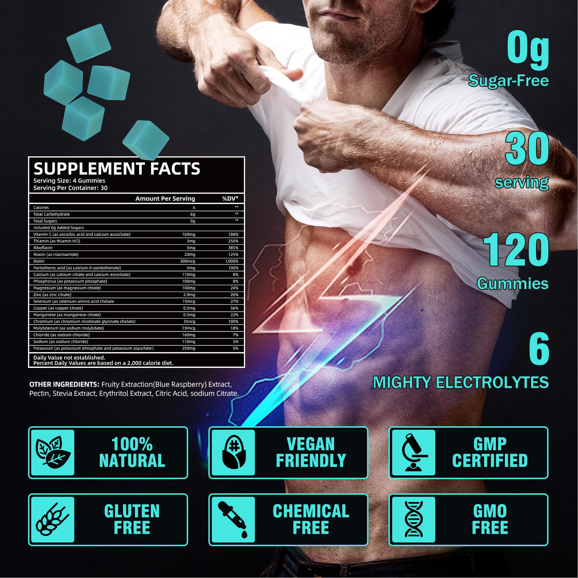 VIFSSG blue raspberry gummies packaged to support endurance and recovery